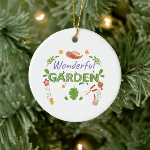 Funny Plant Lover Gift for Women Gardeners Ceramic Ornament