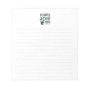 Funny Plants Before People Vintage Ink Stamp Art Notepad
