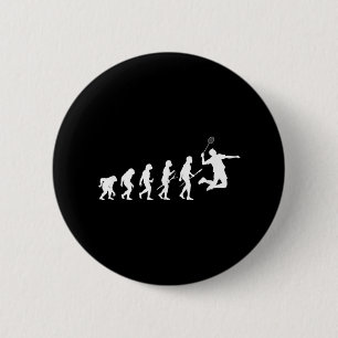 Funny Player Evolution Theory Badminton 2 Inch Round Button