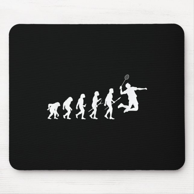 Funny Player Evolution Theory Badminton  Mouse Pad (Front)