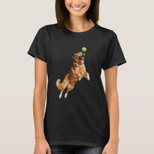 Funny Playful Retriever Fetching Chasing Tennis Ba T-Shirt