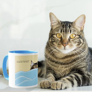 Funny Playful Yellow Tabby Cat Morning Humour Mug