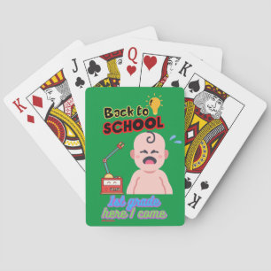 funny playing cards "BACK TO SCHOOL"