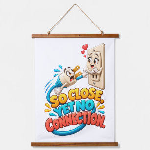 Funny Plug and Socket Humour Hanging Tapestry