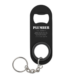 Funny Plumber Dictionary Definition Keychain Bottle Opener