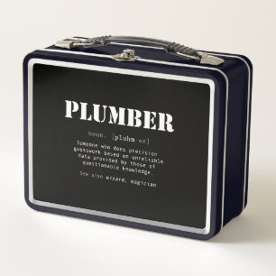 Funny Plumber Gift - Dictionary Definition Metal Lunch Box
