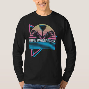 Funny Plumber Plumbing Retro Pipe Whisperer T-Shirt