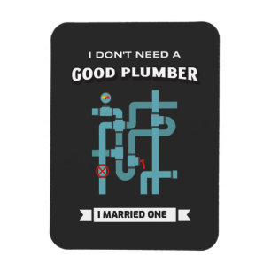 Funny Plumber Spouse Husband Wife Magnet
