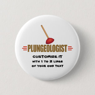 Funny Plumbing 2 Inch Round Button