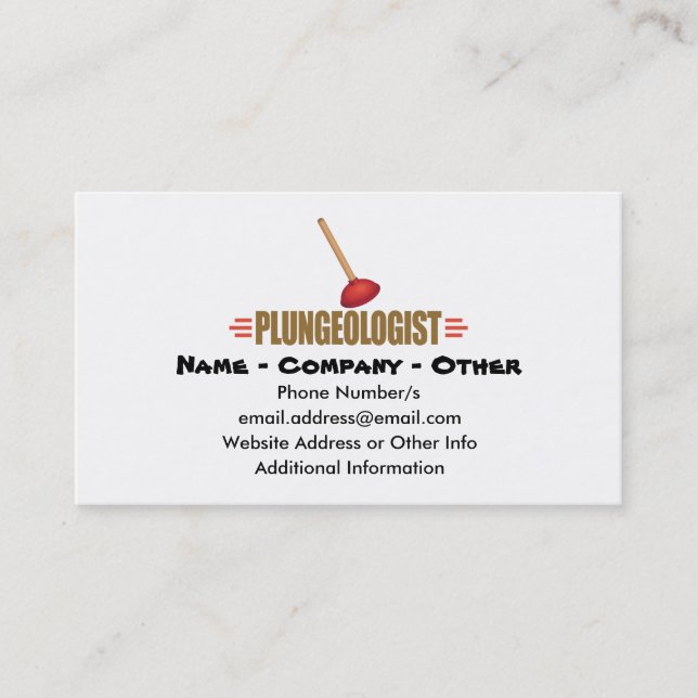 Funny Plumbing Business Card (Front)