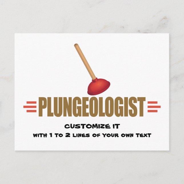 Funny Plumbing Postcard (Front)