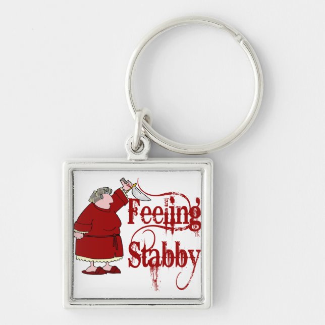 Funny PMS Stabby Keychain (Front)