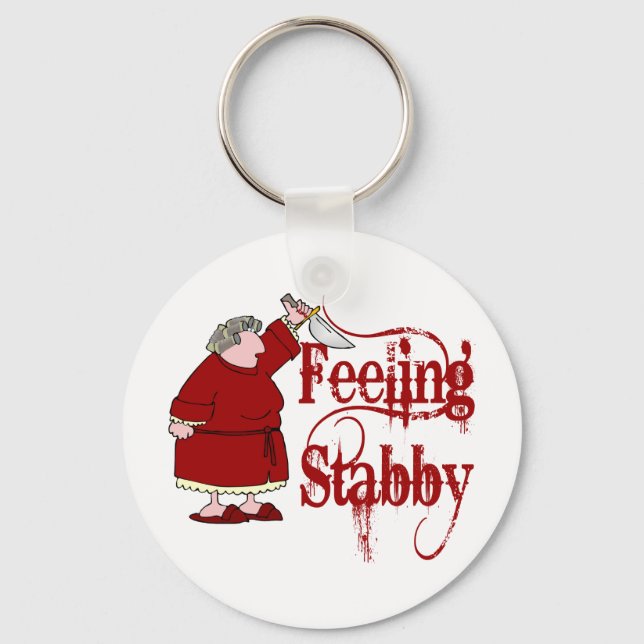 Funny PMS Stabby Keychain (Front)
