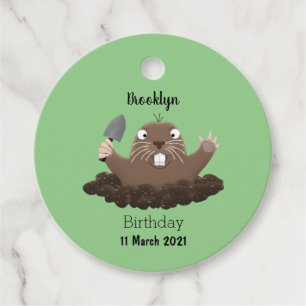 Funny pocket gopher digging cartoon illustration favour tags