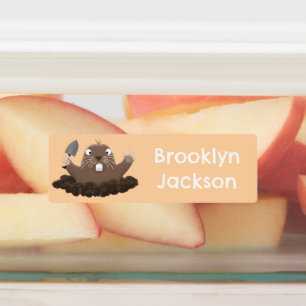 Funny pocket gopher digging cartoon personalized