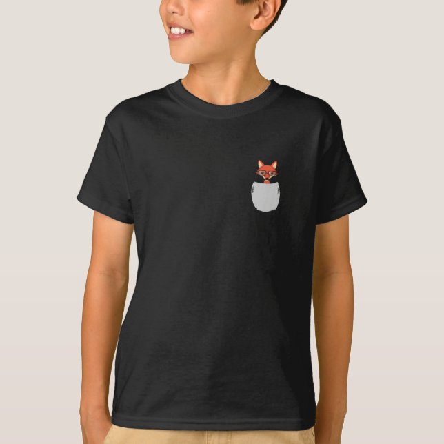 Funny Pocket Shirt - Funny Wise And Well Read Fox (Front)