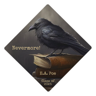 Funny Poe Nevermore Graduation Cap Topper