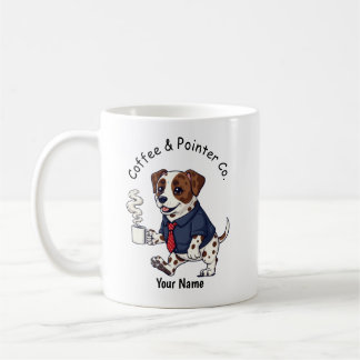 Funny Pointer Dog Business Suit Coffee Mug