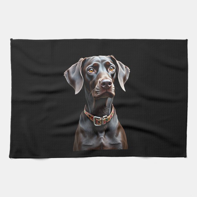 Funny Pointer Shirt Pointer Mom Dad Dog Lover Poin Kitchen Towel (Horizontal)