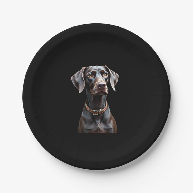 Funny Pointer Shirt Pointer Mom Dad Dog Lover Poin Paper Plate (Front)