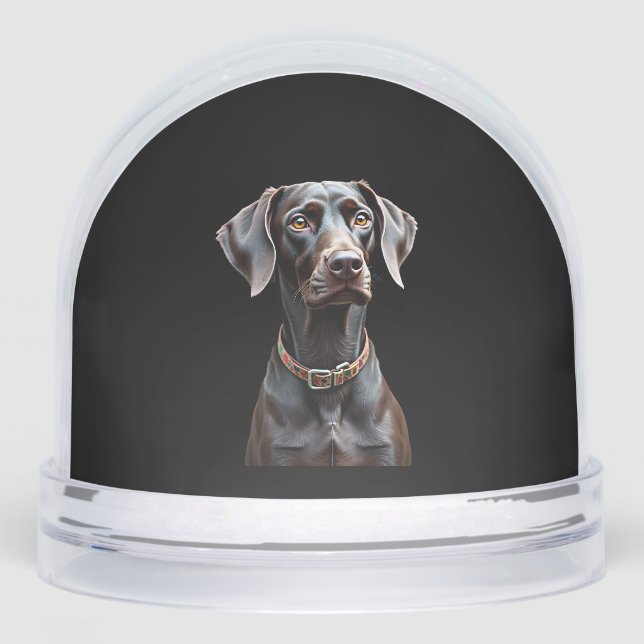 Funny Pointer Shirt Pointer Mom Dad Dog Lover Poin Snowglobe (Front)