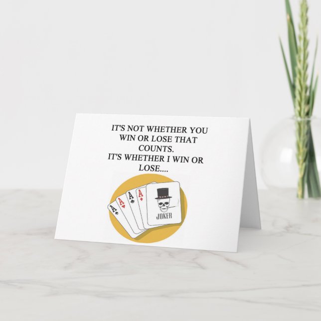 funny poker bridge card player design (Front)