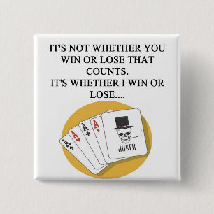 funny poker bridge card player design 2 inch square button