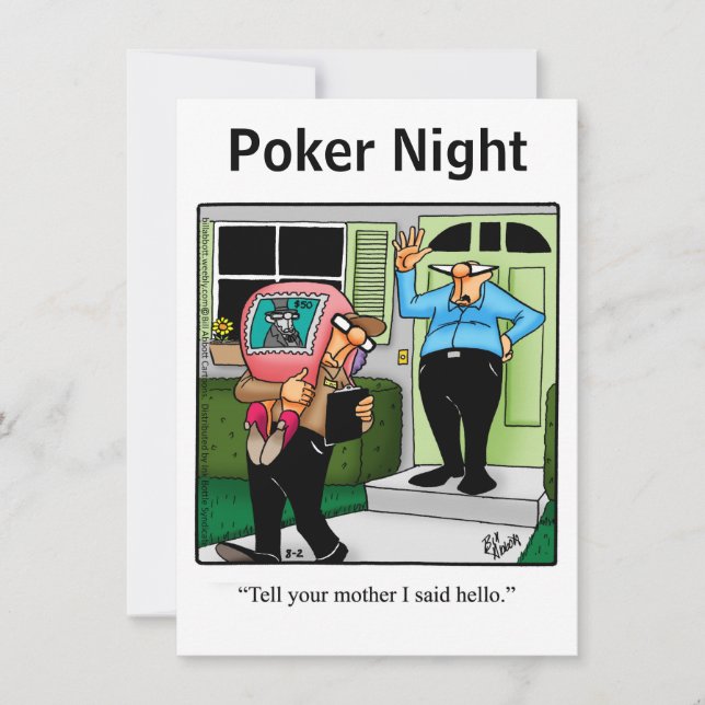 Funny Poker Night Invitations (Front)