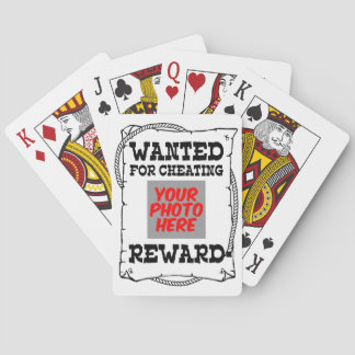 Funny Poker Player Gag Gift Idea, Wanted Poster Playing Cards