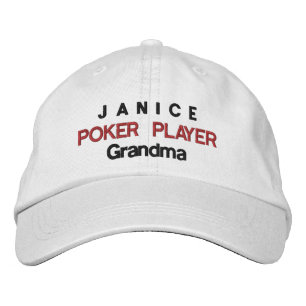 Funny POKER PLAYER Grandma A02 Embroidered Hat
