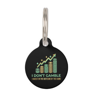 Funny Poker Player Shirt I Invest in the Outcome  Pet Tag