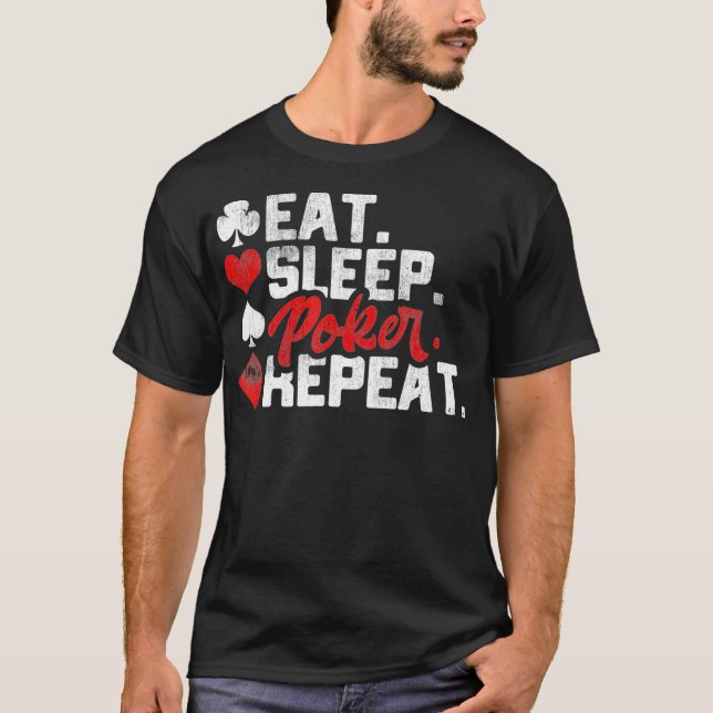 Funny Poker Teas Holdem Player Casino Gift  T-Shirt (Front)