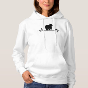 Funny polar bear bears Heartbeat Fun Animal Gift Hoodie