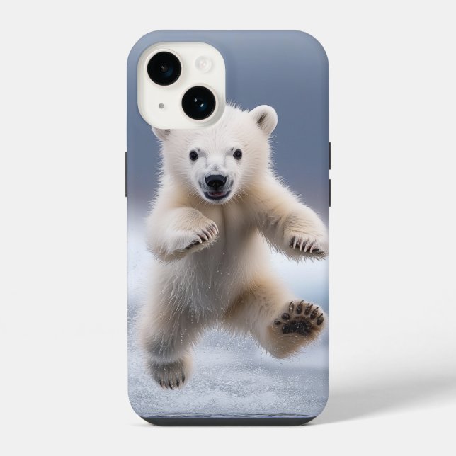 Funny Polar Bear Cub iPhone Case (Back)