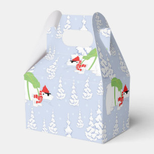 funny polar bear santa favor box