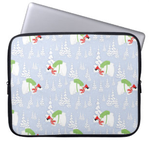 funny polar bear santa laptop sleeve