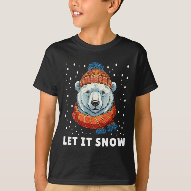 Funny Polar Bear Tee Winter Christmas Ice Bear Let (Front)
