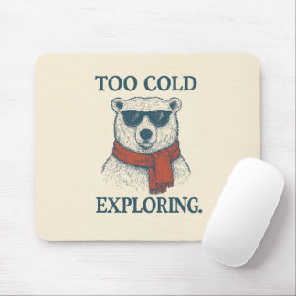 Funny Polar Bear Vintage Mouse Pad