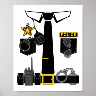 Funny Police Costume Police Officer Pretend I'm A Poster