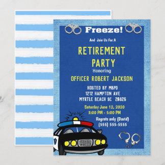 Funny Police Officer Retirement Invitation