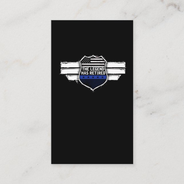 Funny Police Officer Retirement Legend Has Retired Business Card (Front)