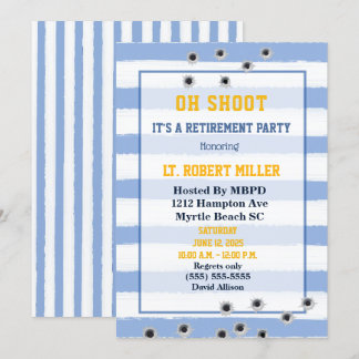Funny  Police Officer Retirement Party Invitation