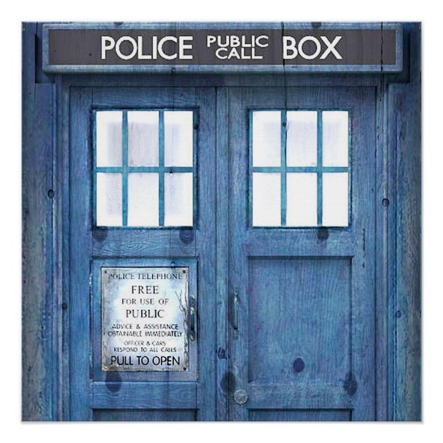 Funny Police phone Public Call Box Poster (Front)