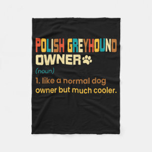 Funny Polish Greyhound Vintage Retro Dog Mom Dad G Fleece Blanket