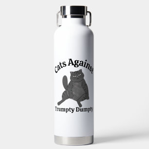 Funny Political Cat Anti-Trump Coffee Gift Dad Mom Water Bottle