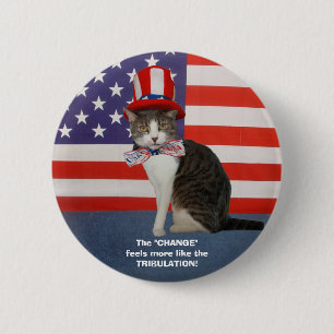 Funny Political Cat/Kitty 2 Inch Round Button