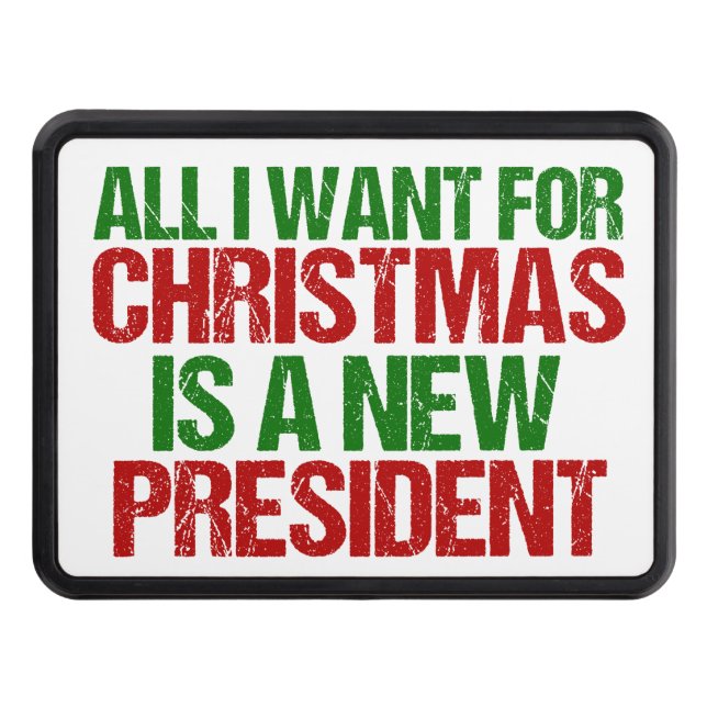 Funny Political Christmas Election Humour Trailer Hitch Cover (Front)