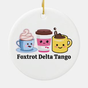 Funny Political Feminist Coffee Lover Anti Trump Ceramic Ornament