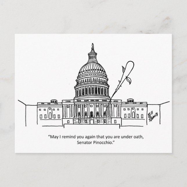 Funny Political Humour Postcard (Front)