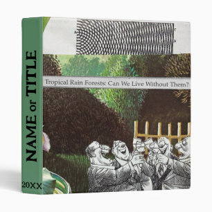 Funny Political Joke Forest Climate Change Satire Binder